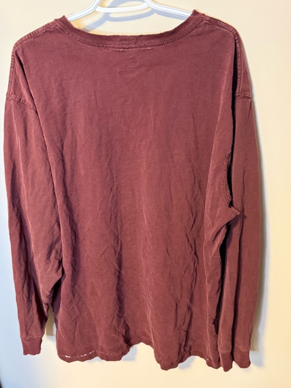Carhartt Long Sleeve Pocket Tee - Burgundy - Picture 6 of 8